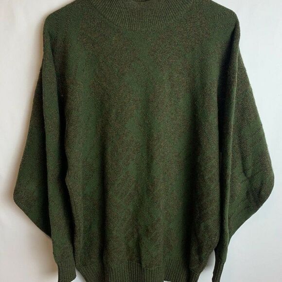 Clan Douglas Nordstrom Unisex Brown Pure Feeling Sweater Scotland Mock Neck - Picture 1 of 5